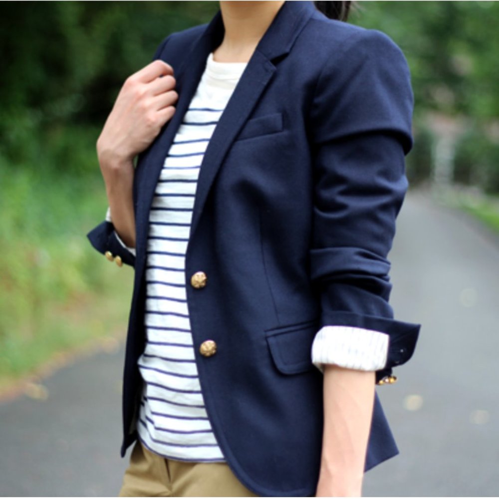 Classic Navy J Crew Blazer